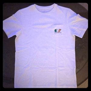 Vineyard Vines Irish Flag White Pocket Tee. Boys M